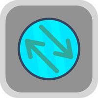 Swap Flat round corner Icon Design vector