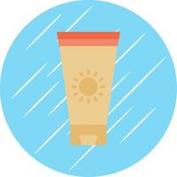 Sunblock Cream Flat Circle Icon Design vector