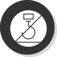 Use No Hooks Glyph Shadow Circle Icon Design vector