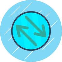 Swap Flat Circle Icon Design vector