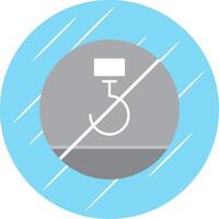 Use No Hooks Flat Circle Icon Design vector