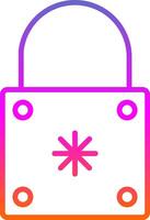 Padlock Line Gradient Icon Design vector