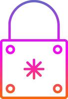 Padlock Line Gradient Icon Design vector