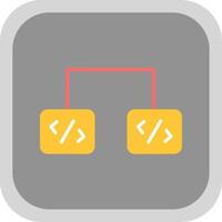 software desarrollo plano redondo esquina icono diseño vector