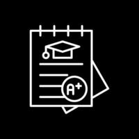 Assignment Line Inverted Icon Design vector