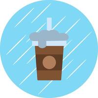 Soda Glyph Shadow Circle Icon Design vector