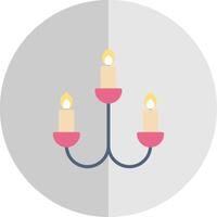 Candelabrum Flat Scale Icon Design vector