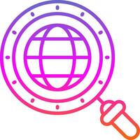 Magnifying Glass Line Gradient Icon Design vector