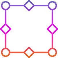 Nodes Line Gradient Icon Design vector
