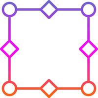 Nodes Line Gradient Icon Design vector