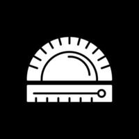 Protractor Glyph Inverted Icon Design vector