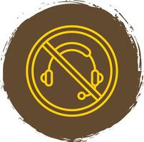 Prohibited Sign Line Circle Sticker Icon vector