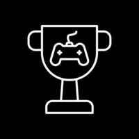 trofeo línea invertido icono diseño vector