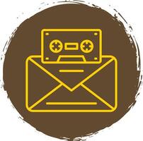 voz correo línea degradado icono diseño vector