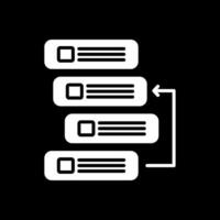 Backlog Glyph Inverted Icon Design vector