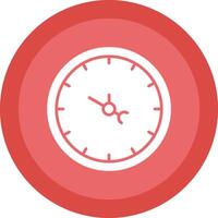 Clock Glyph Due Circle Icon Design vector