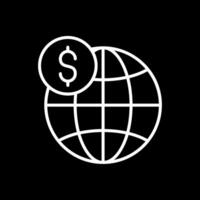 Global Business Line Inverted Icon Design vector