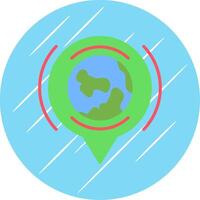 Earth Flat Circle Icon Design vector