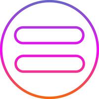 Equal Line Circle Sticker Icon vector
