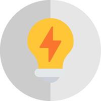 Light Bulb Flat Scale Icon Design vector