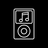 Music Player Line Inverted Icon Design vector