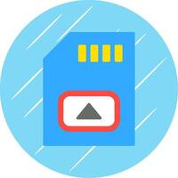 Memory Card Flat Circle Icon Design vector