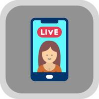 Phone Flat round corner Icon Design vector