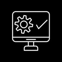 System Line Inverted Icon Design vector