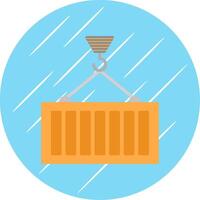 Container Loading Flat Circle Icon Design vector