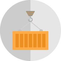 Container Loading Flat Scale Icon Design vector