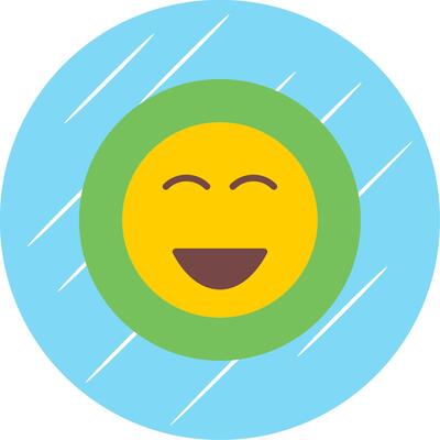 Happy Flat Circle Icon Design