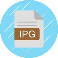 IPG File Format Flat Circle Icon Design vector