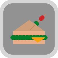 Sandwich Flat round corner Icon Design vector