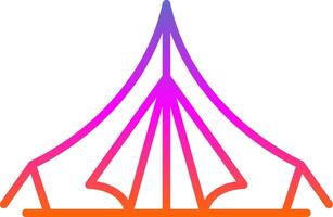 Tent Line Gradient Icon Design vector