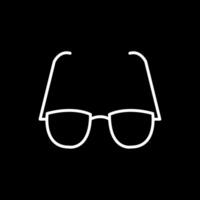 Glasses Line Inverted Icon Design vector