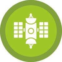 Hubble Space Telescope Glyph Due Circle Icon Design vector