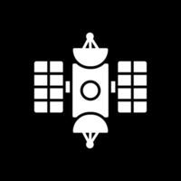 Hubble Space Telescope Glyph Inverted Icon Design vector