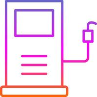 Petrol Station Line Gradient Icon Design vector