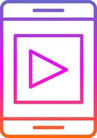 Mobile App Line Gradient Icon Design vector