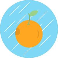 Orange Flat Circle Icon Design vector