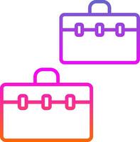 Suitcases Line Gradient Icon Design vector