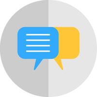 Dialog Flat Scale Icon Design vector