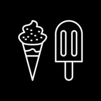 Ice Cream Line Inverted Icon Design vector