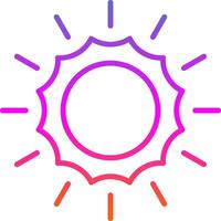 Sun Line Circle Sticker Icon vector