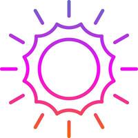 Sun Line Circle Sticker Icon vector