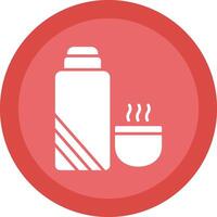 Thermos Glyph Due Circle Icon Design vector