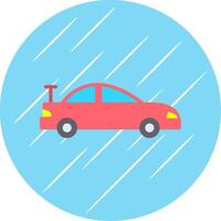 Car Flat Circle Icon Design vector