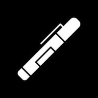 Pen Glyph Inverted Icon Design vector