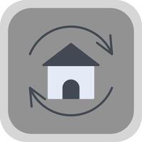 Renovation Flat round corner Icon Design vector