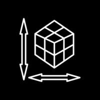 Rubik Line Inverted Icon Design vector